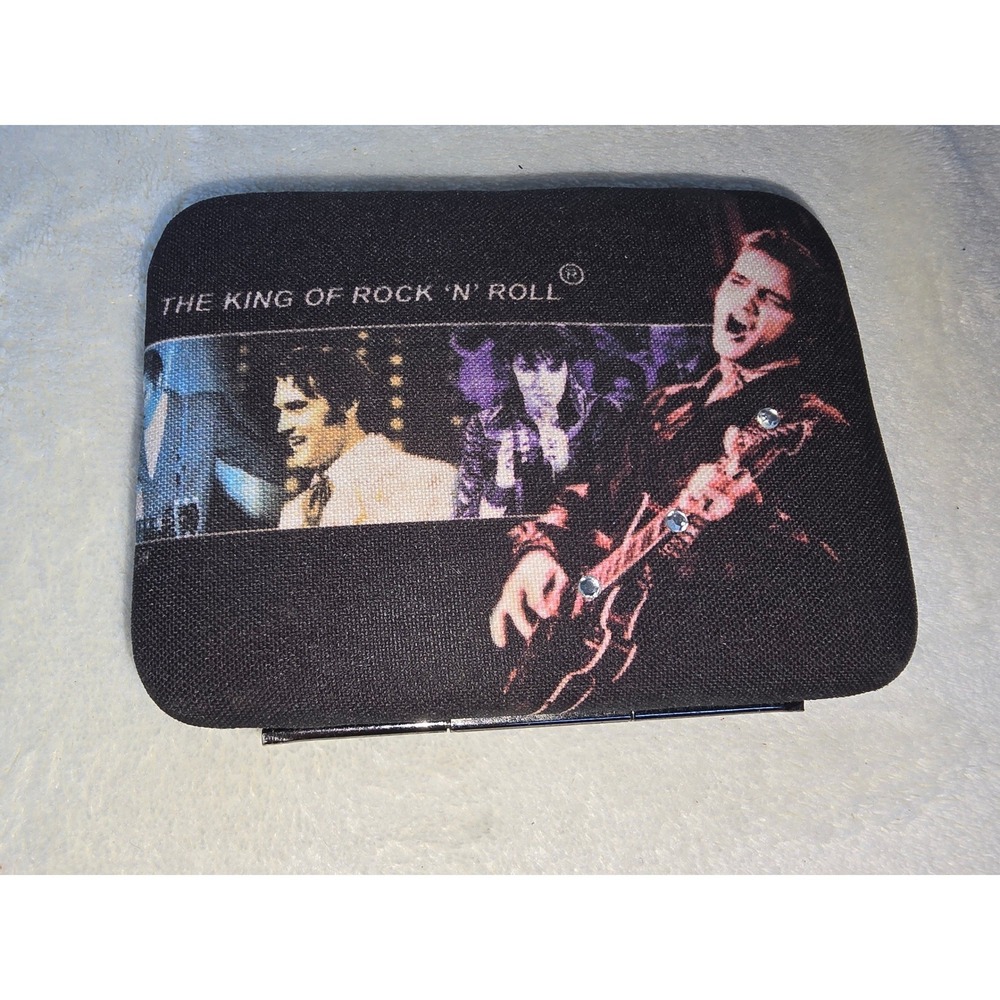 Elvis Presley Ashley M King of Rock N Roll Hard Shell Wallet Rhinestone